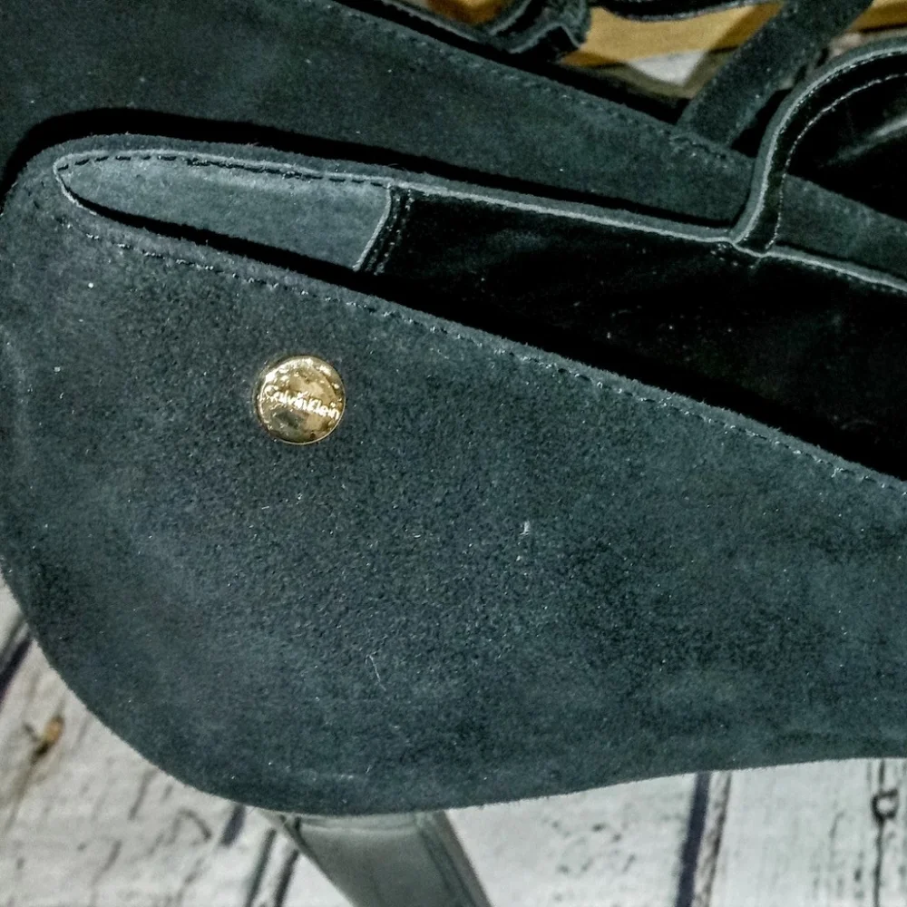 Calvin Klein Black Suede Stiletto Dress Pumps - Picture 7 of 13